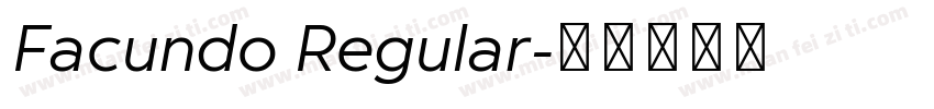 Facundo Regular字体转换